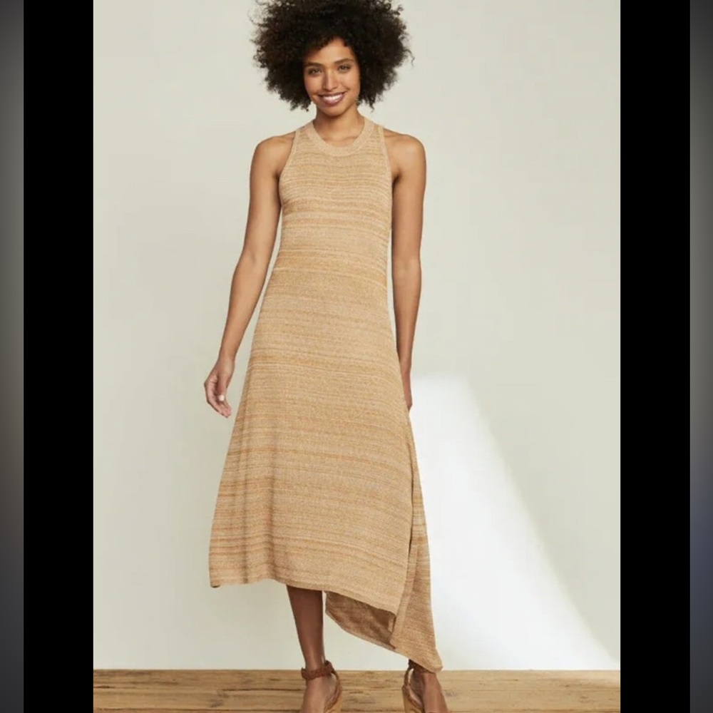Veronica Beard Reena Beige One Shoulder Dress
